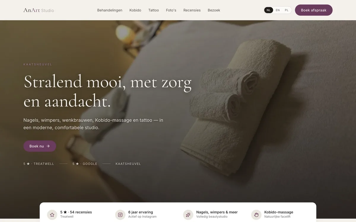 Website van AnArt Studio