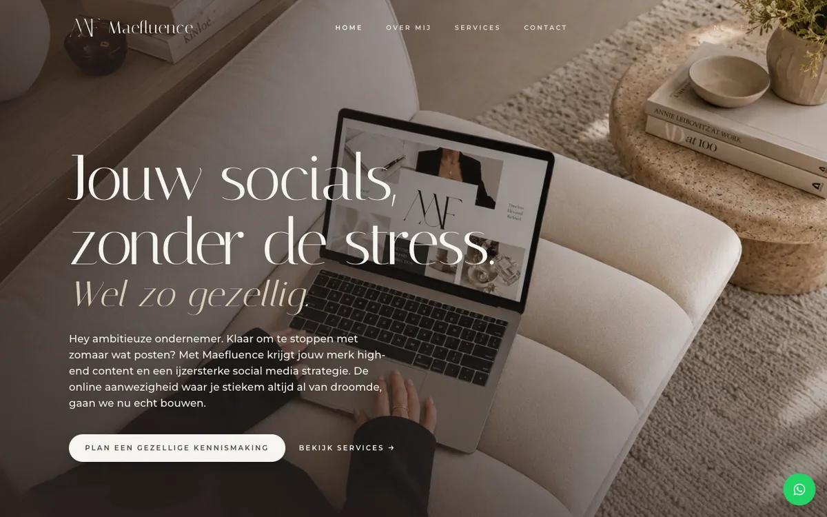 Website van Maefluence
