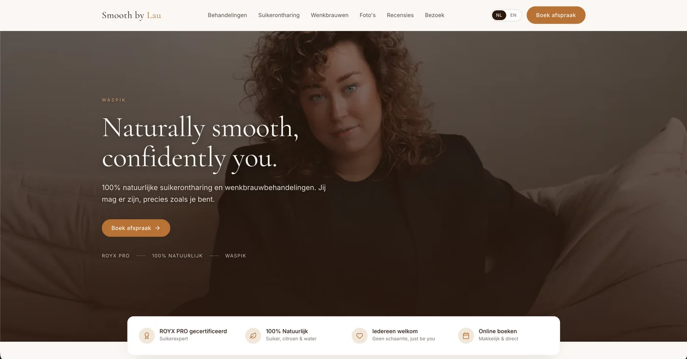 Website van Smooth by Lau